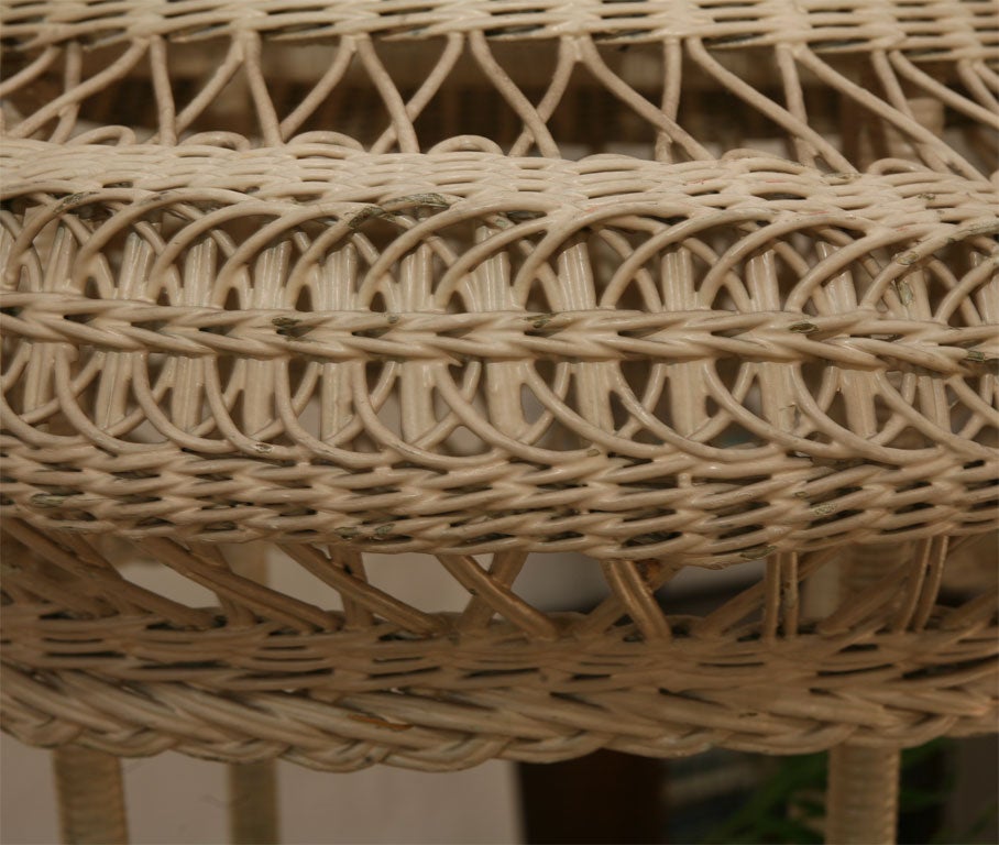 Wicker Floor Lamp/Fernery In Excellent Condition For Sale In Sheffield, MA